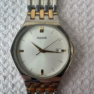Pulsar Two-Tone Silver and Gold Watch